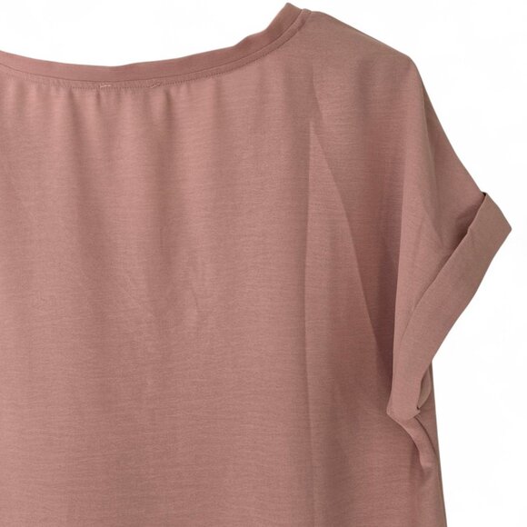 Ee:Some Womens V-Neck Blouse Blush Pink V-Neck Cuffed Sleeve Small - Picture 8 of 11